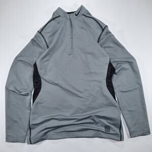 Nike Pro Dri-Fit Gray Black Red Men's Medium Aeroswift Half Zip Running Pullover